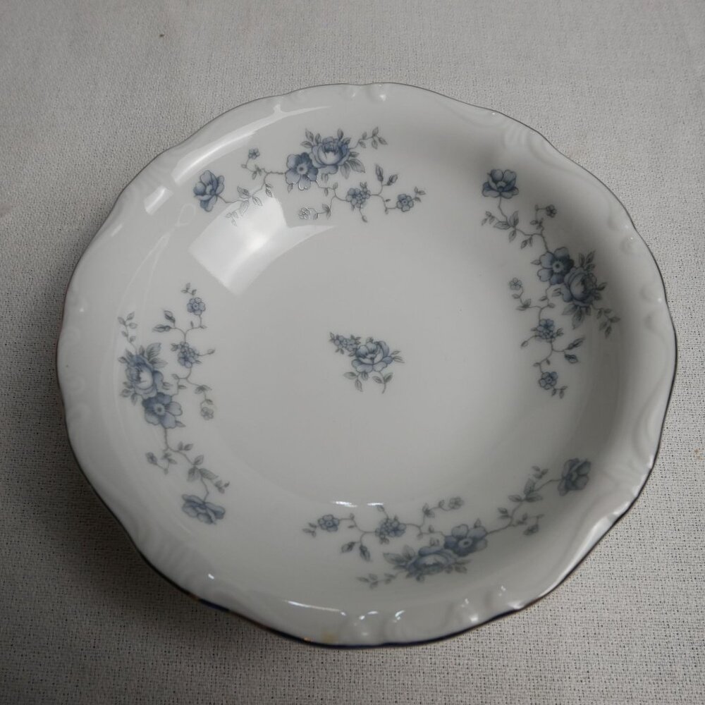 Set Of 4 Johann Haviland Bavaria Germany Blue Floral Fruit Dessert Bowls 5" VTG - Picture 6 of 7